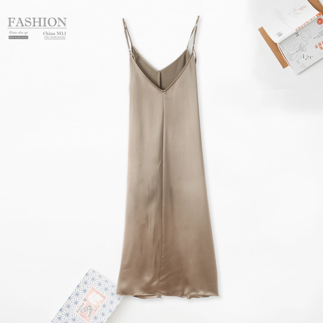 春季款女士拼接家居裙长款睡裙吊带可调节无袖裙00547舒适亲肤