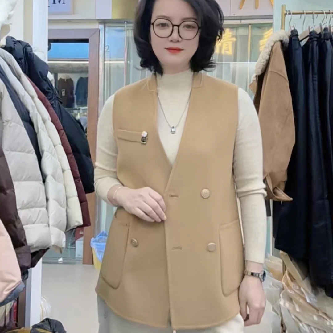 高品质，双面羊绒时尚简约马甲