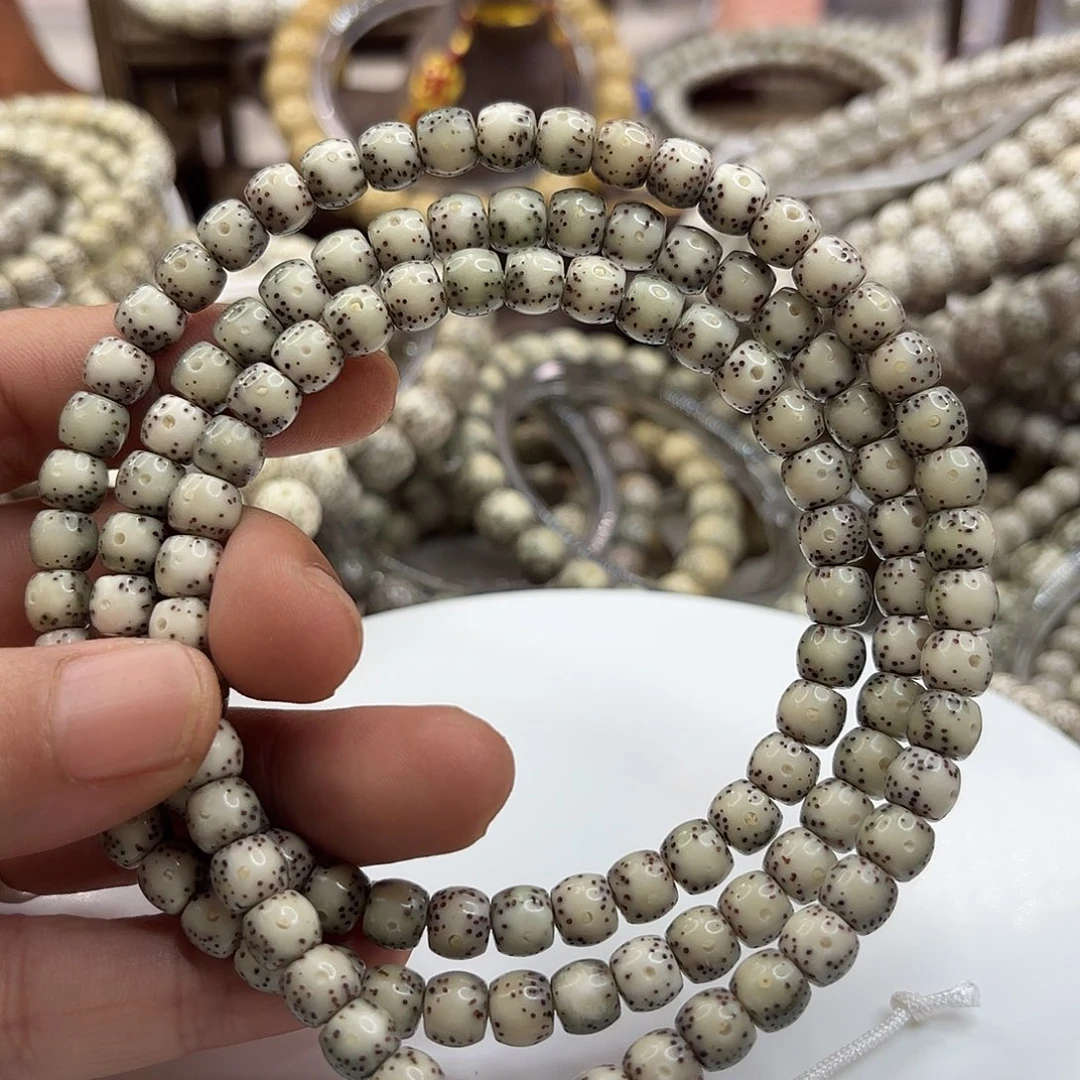 吊坠星月菩提76鼓珠直切灰冰大留白