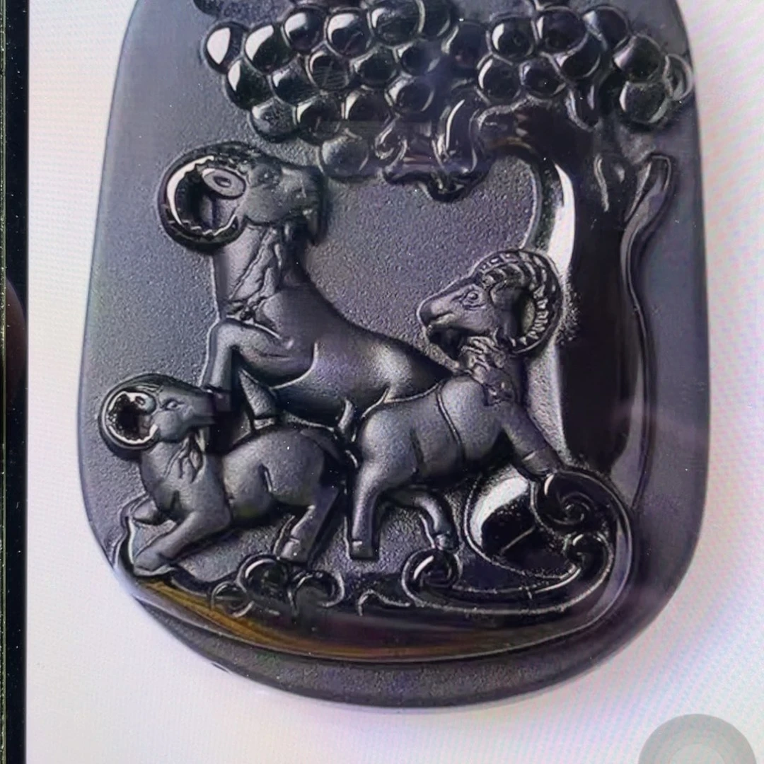 未镶嵌黑曜岩珠宝奇石幸***定