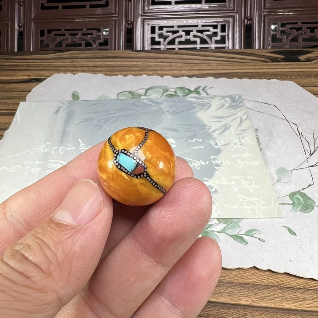 天然琥珀蜜蜡圆珠