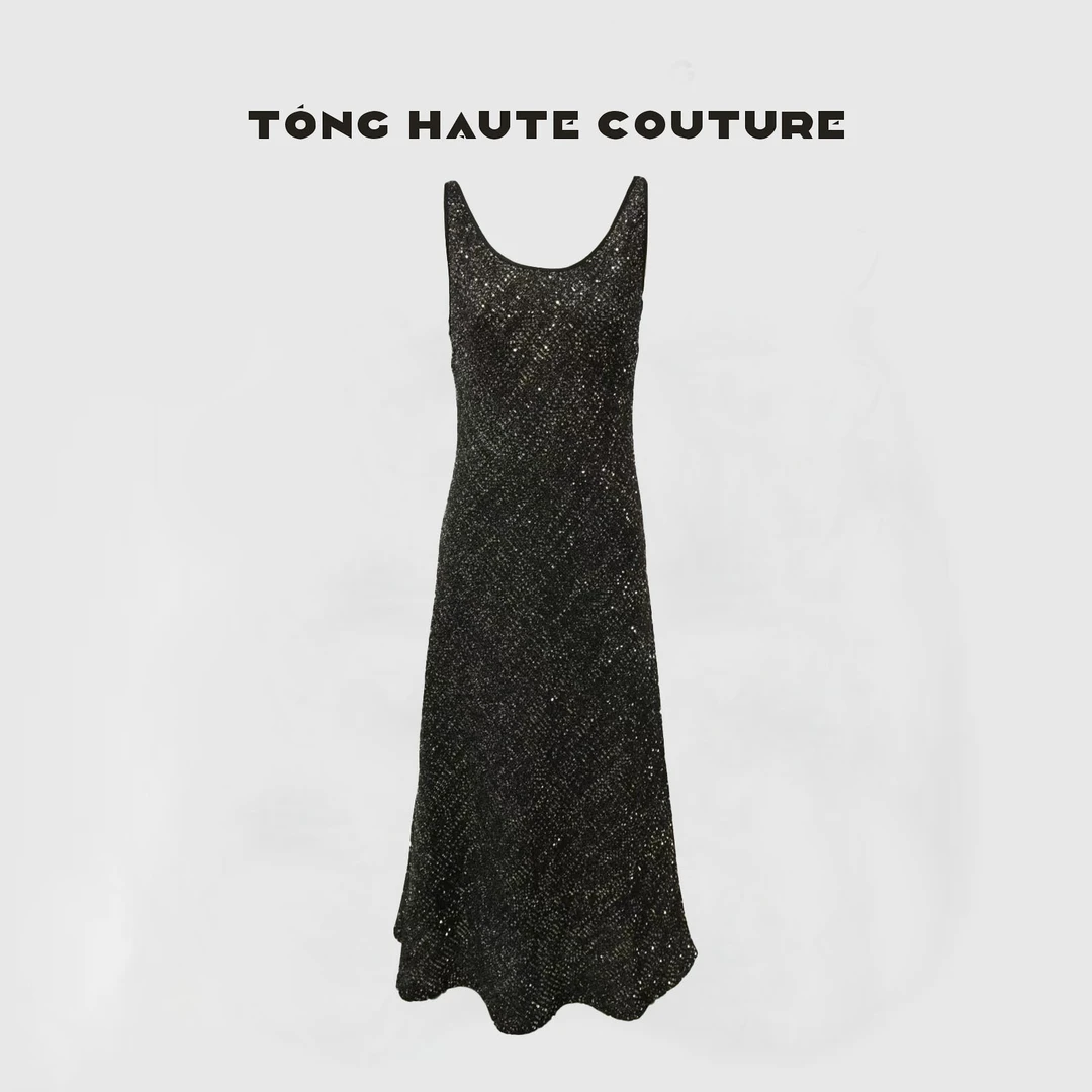 【景樱】秋季高级感定制面料亮闪百搭时尚连衣裙 YQ540