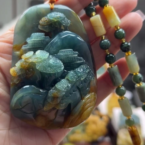 岫玉挂件未镶嵌挂件