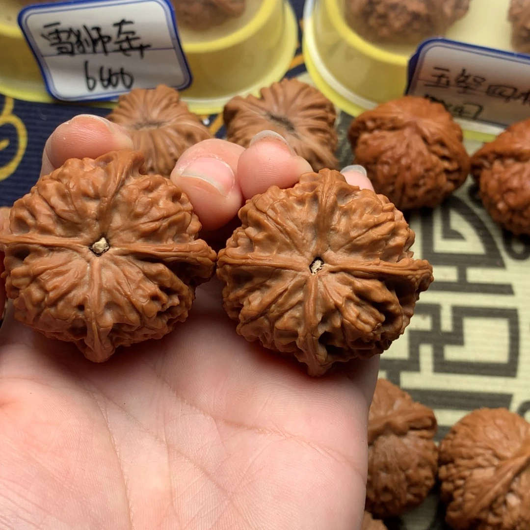 文玩核桃吊坠四棱41