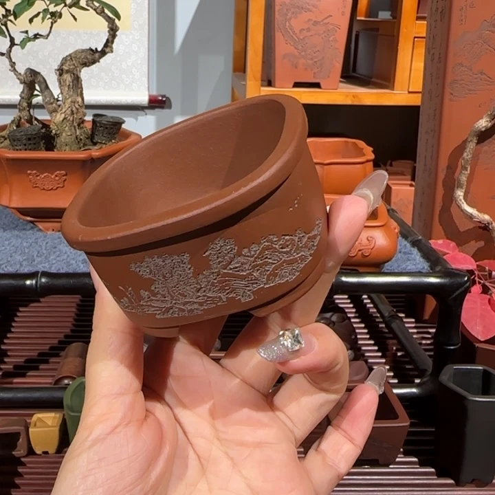 花盆紫砂口径为6.8深度3