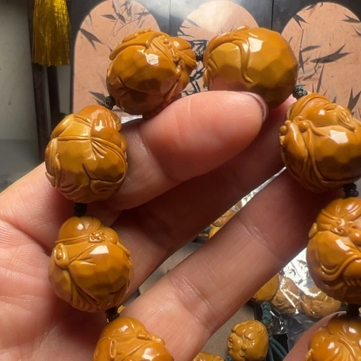 橄榄核手串/手链꧁****꧂钻面财神