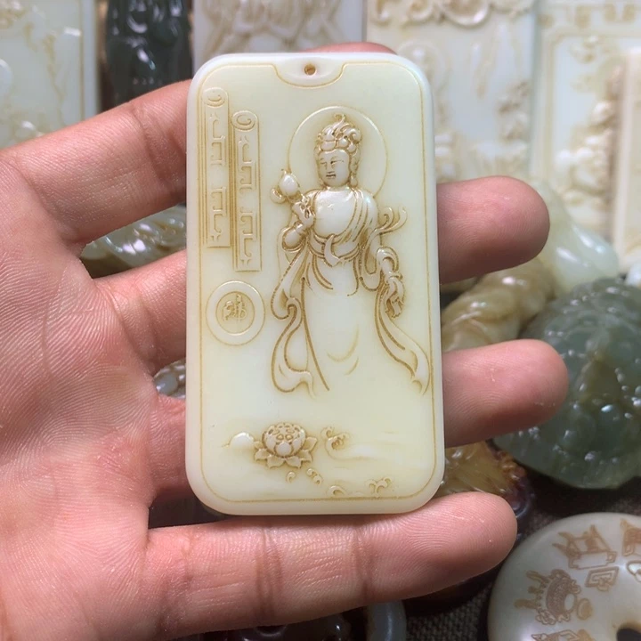 和田玉挂件未镶嵌悟*