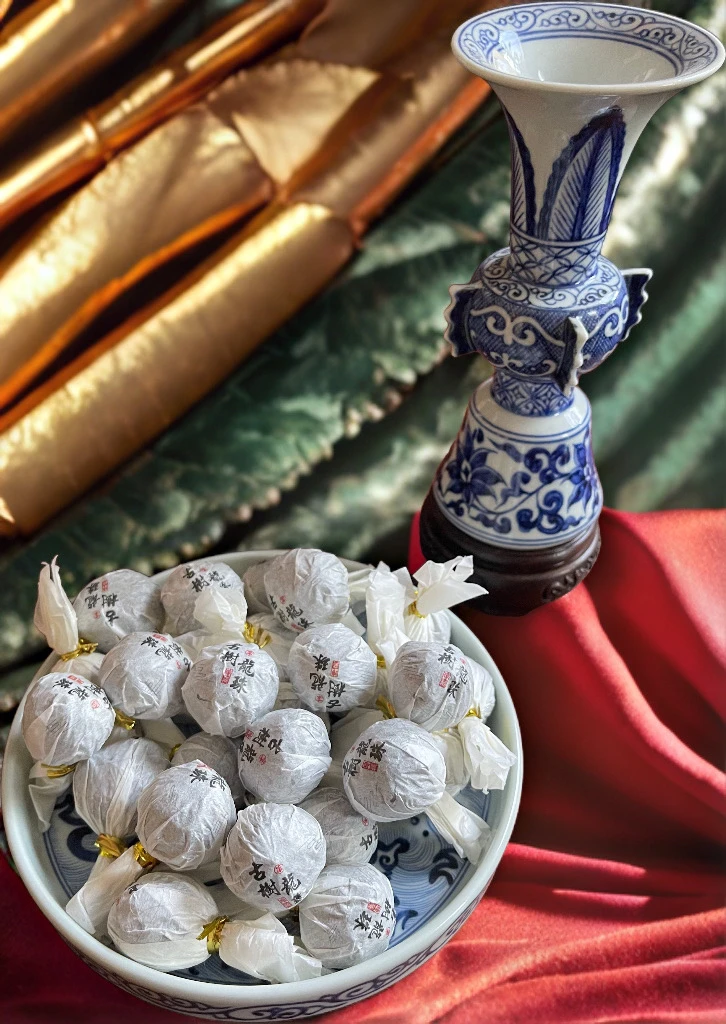 普洱龙珠、古树纯料（生）一包10粒*8克、净含量：80克