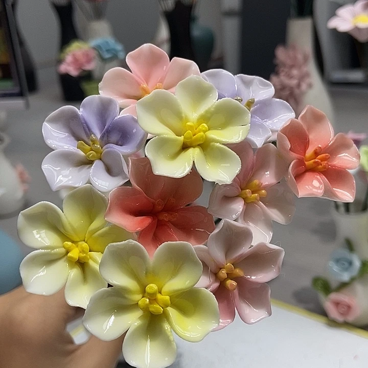 陶瓷纯手工捏花设计
