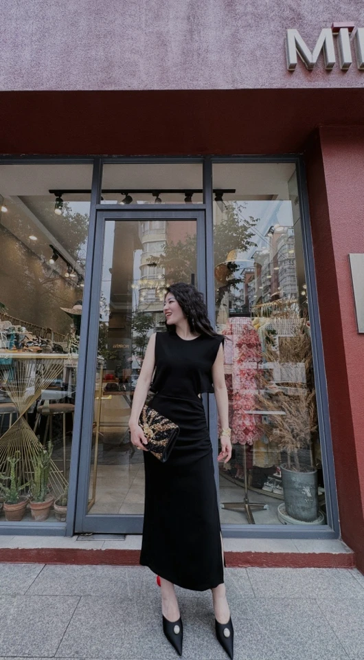 MIRROR 【涛姐精选】优雅知性露腰连衣裙