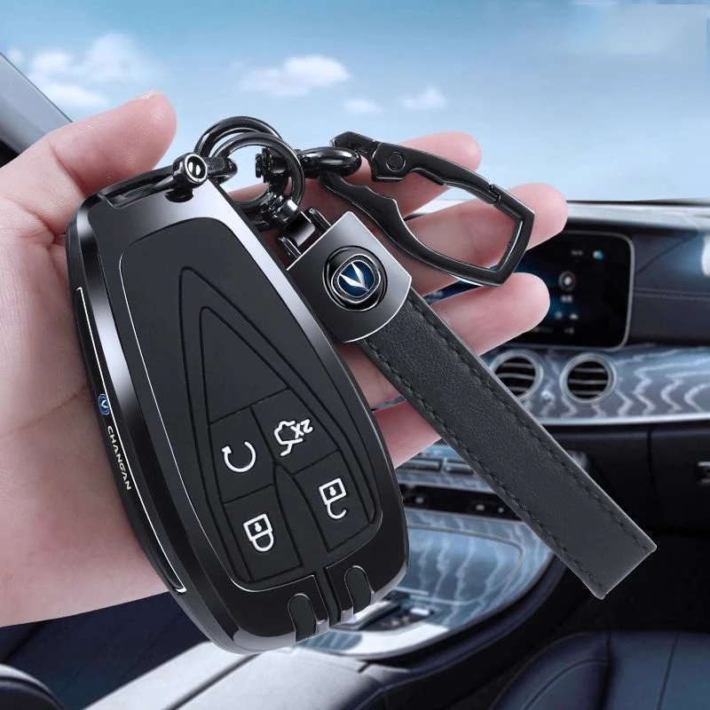 适用25款长安cs75plus钥匙套24款cs55plus逸动univ三四代汽车壳扣