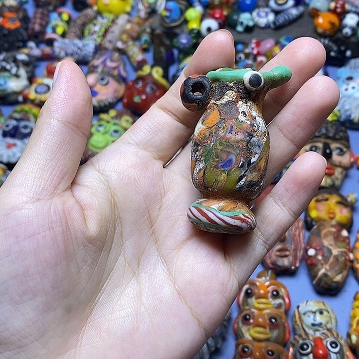 琉璃颈饰小鸟花瓶