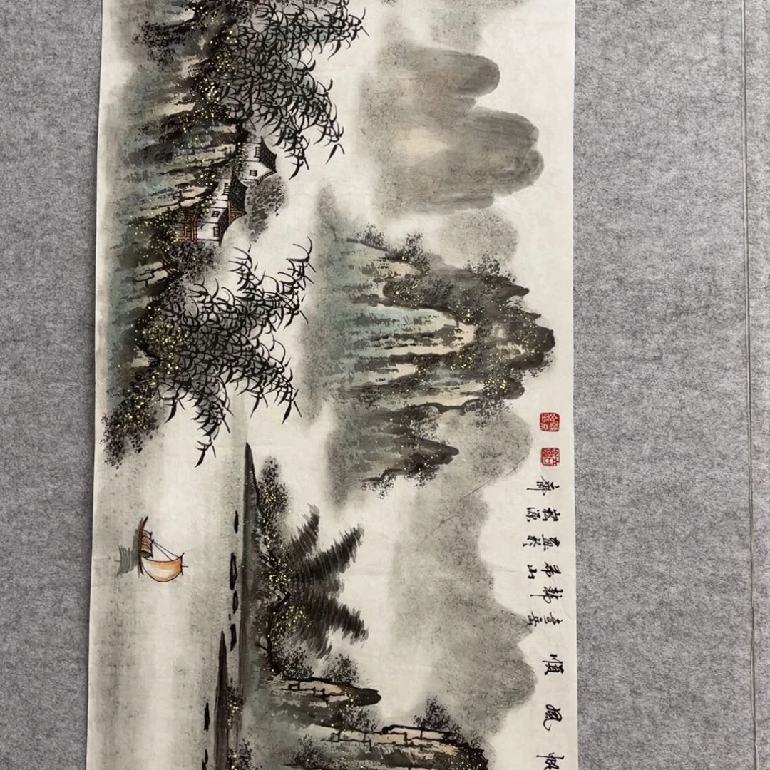 国画花鸟等图案为主的