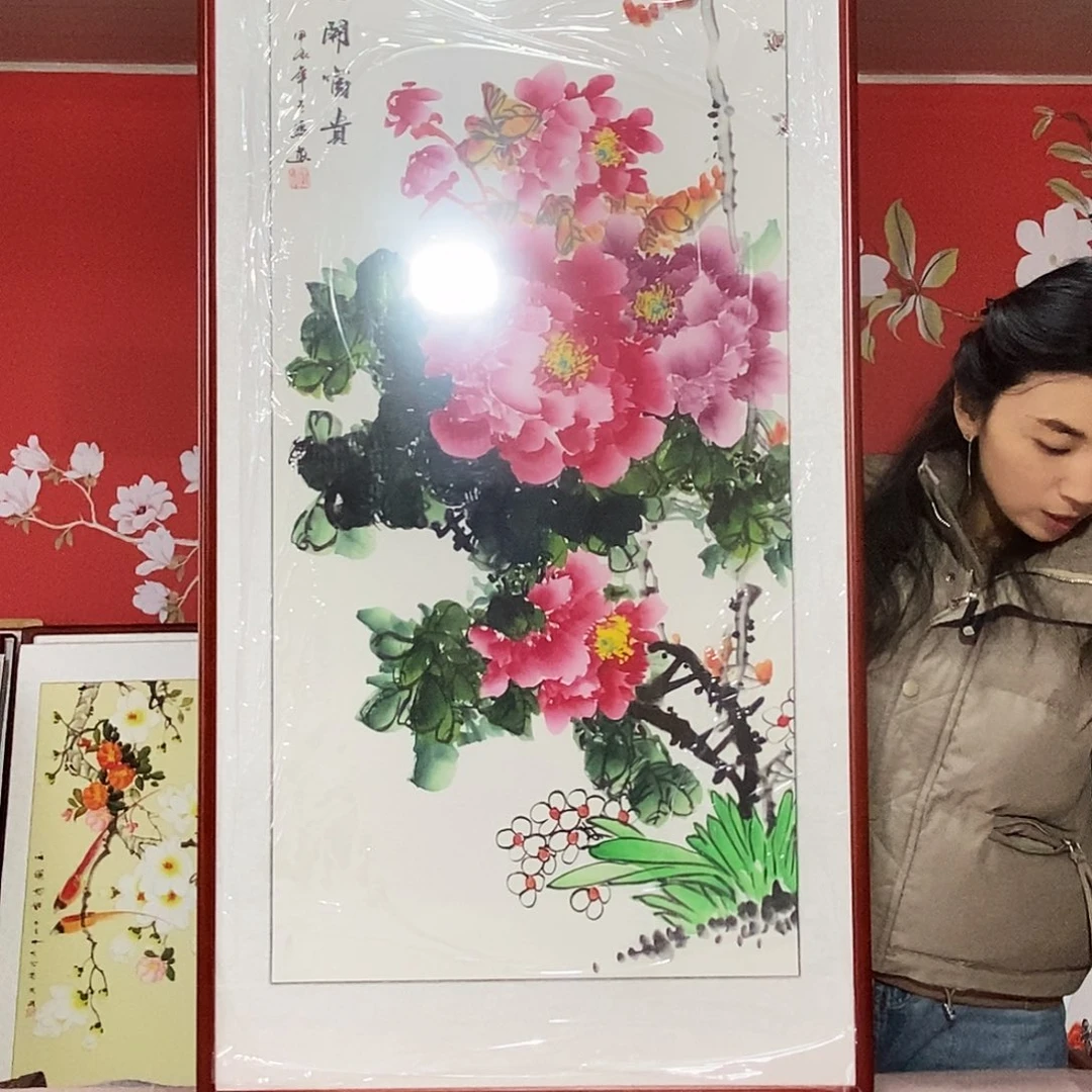 国画手写手绘国画作品63✖️123