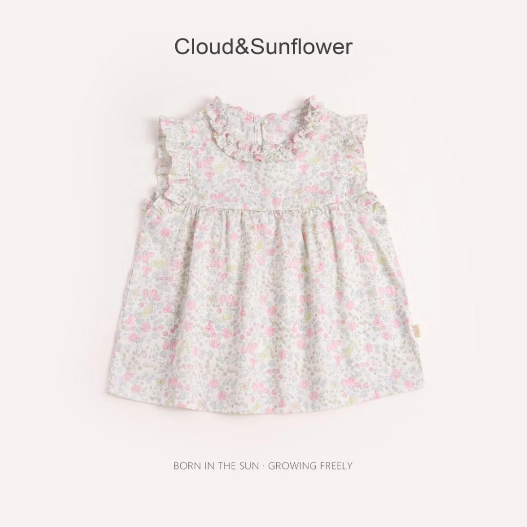 女童花边领洋气娃娃衫660267