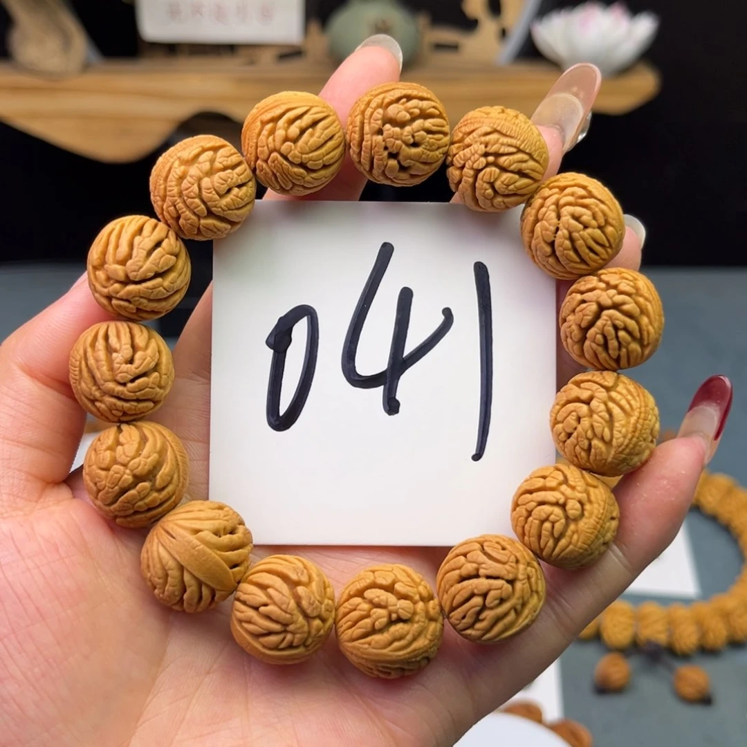 桃核手串17绣球手串