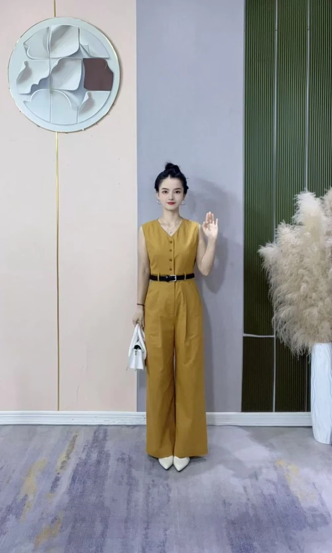 【灿金悠行】小个子定制薄款连体衣连体裤通勤风气质高腰