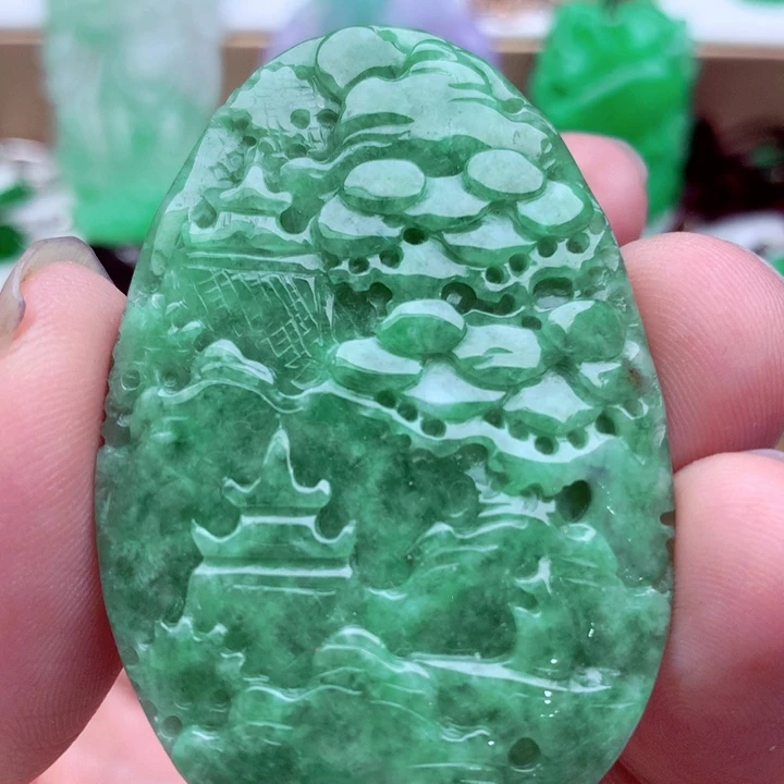 翡翠未镶嵌吊坠(不含链)
