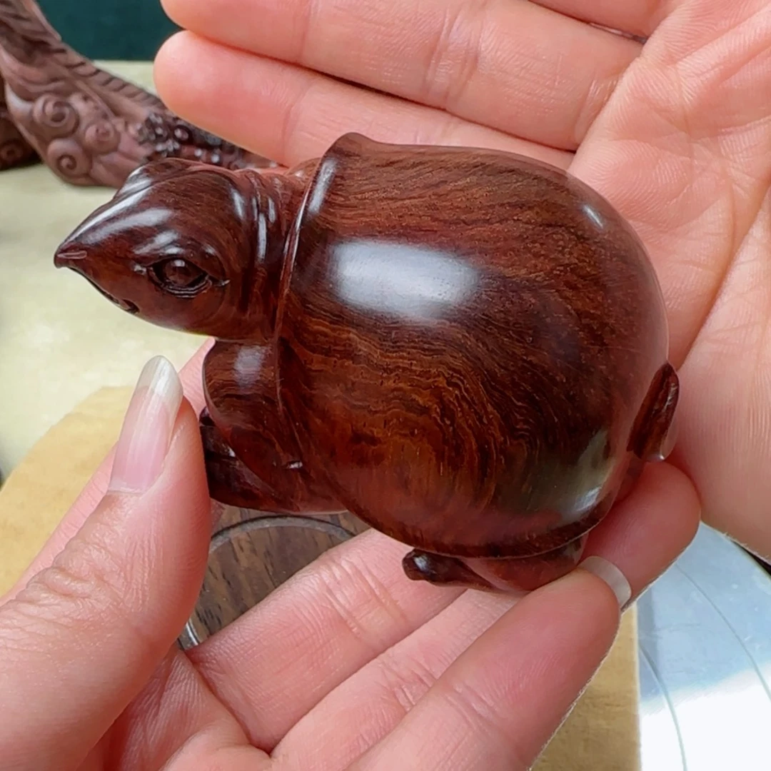 【闪购商品】黄花梨/降香黄檀把件家**宝寿龟 手把件