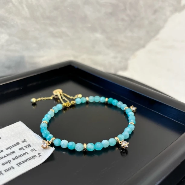 铜合金合成锆石手链 串珠zz手链SL1824