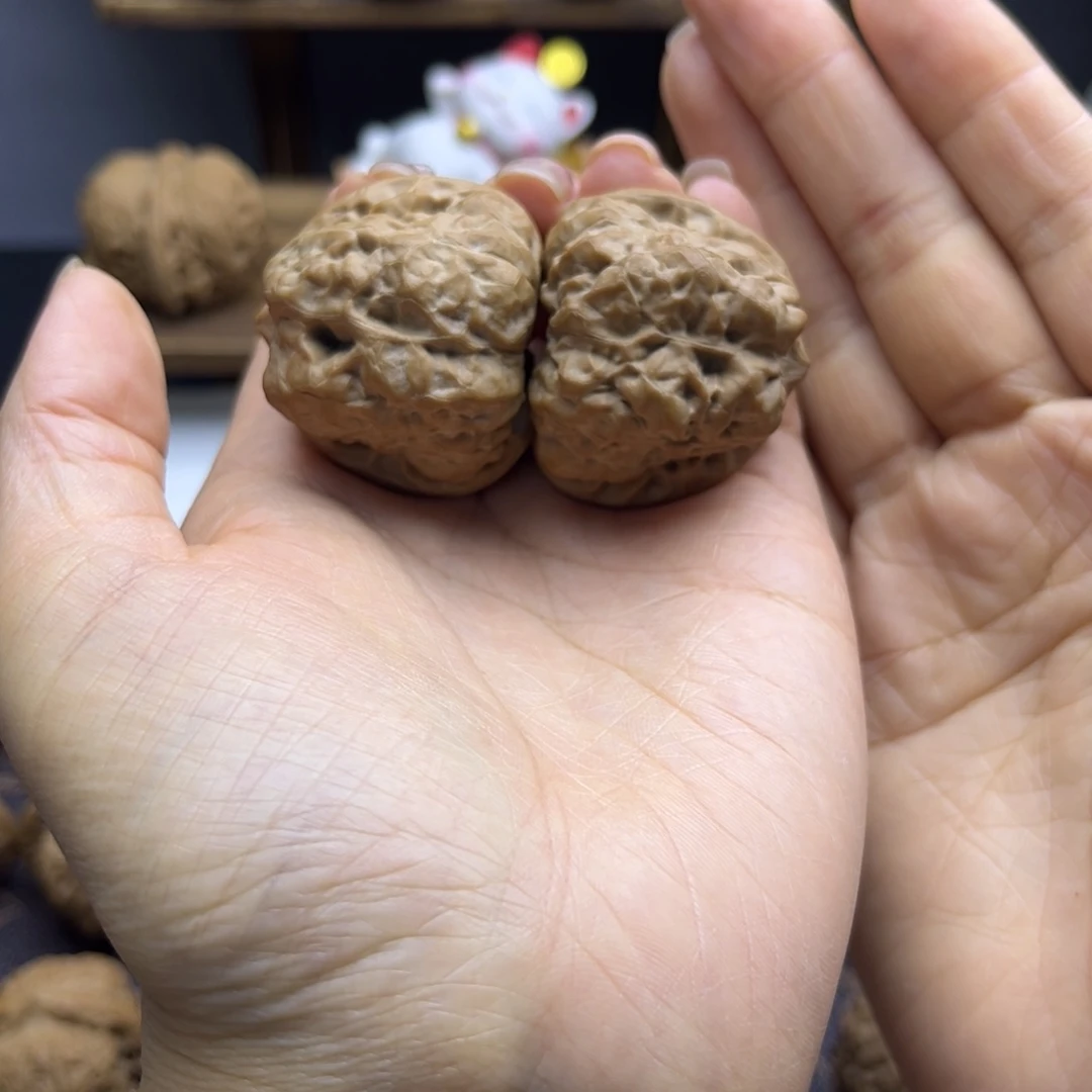 把件文玩核桃蛤蟆头 38 全品白茬