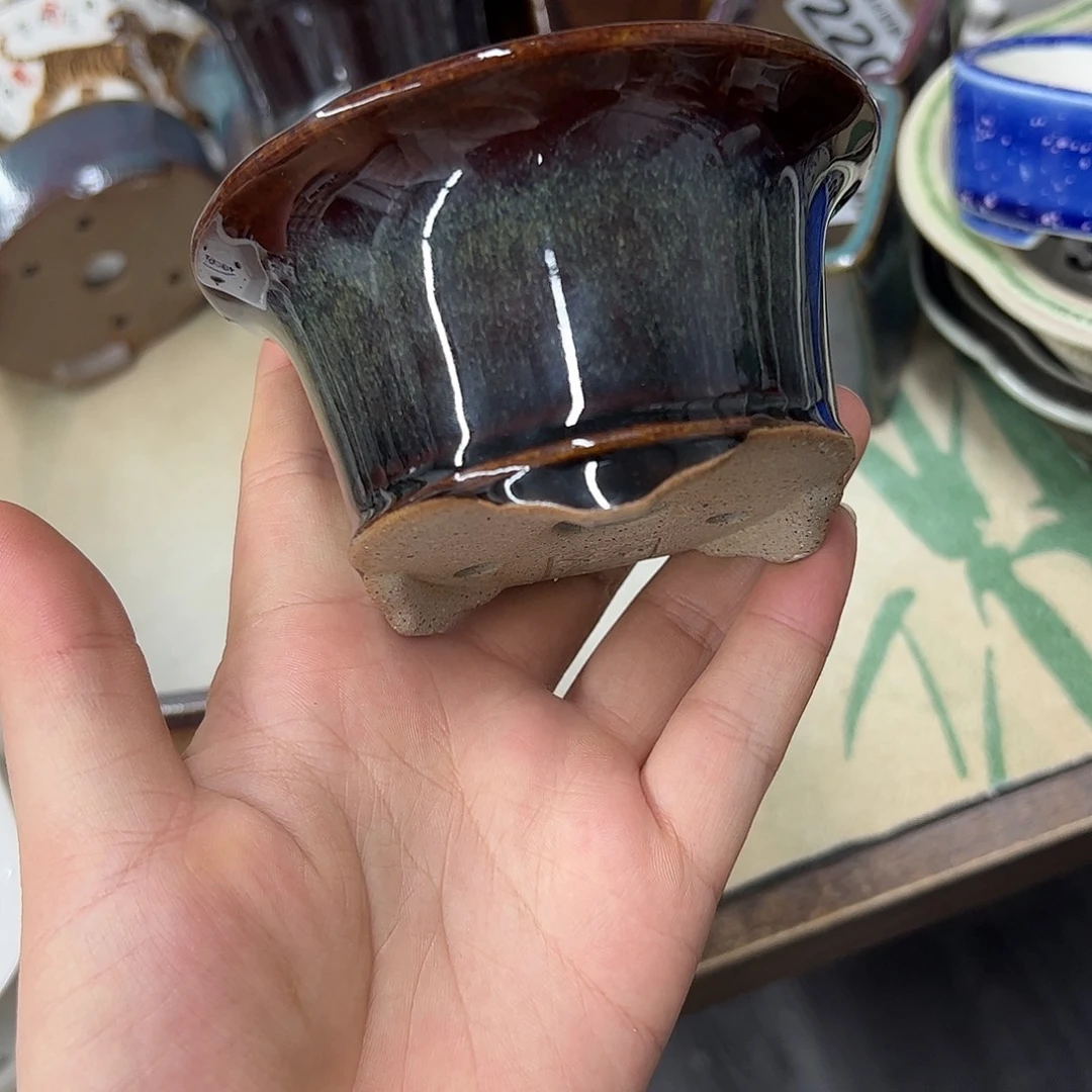 花盆紫砂442号瑕疵9.5/5cm窑变