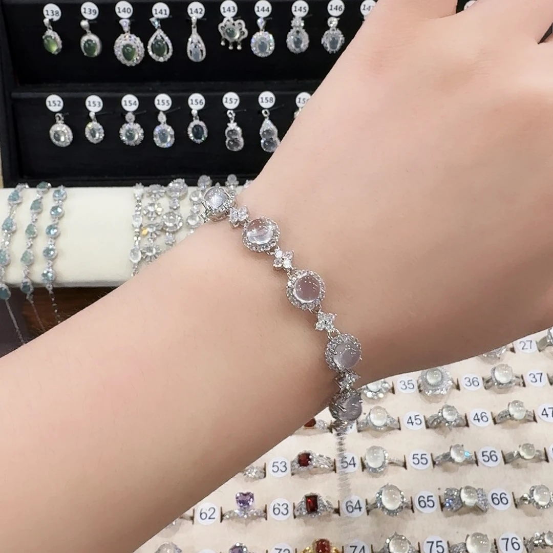 芙蓉石手链银S925镶嵌N****?