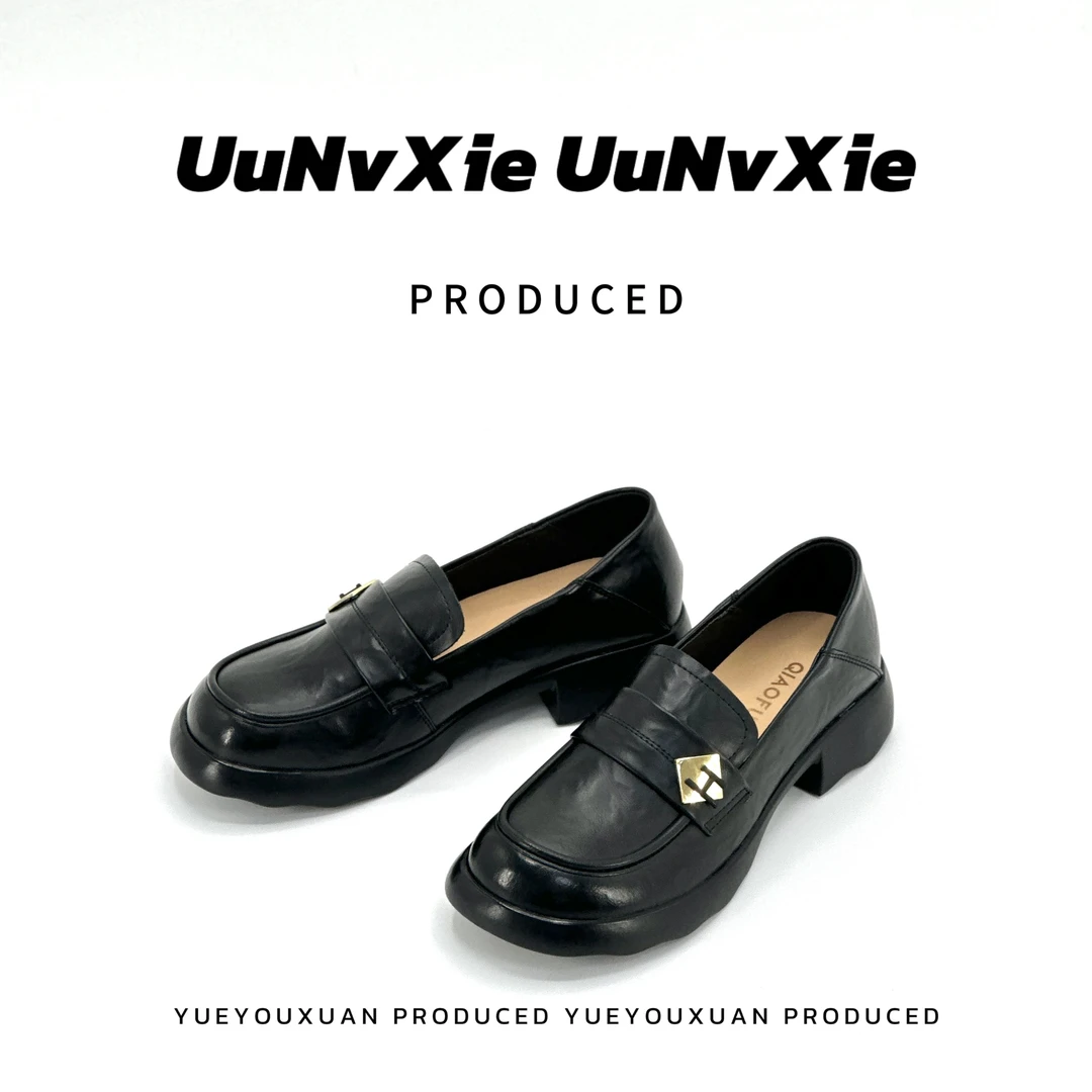 韩版英伦风百搭休闲一脚蹬乐福鞋8005