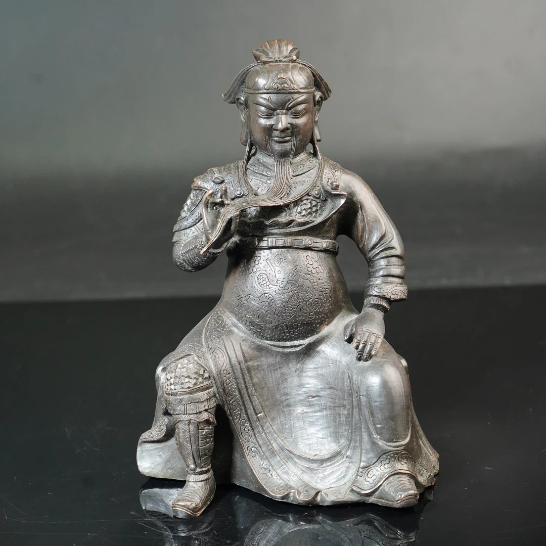 十七世纪铜制关帝圣君造像【古珠精选】TMSY2501181001