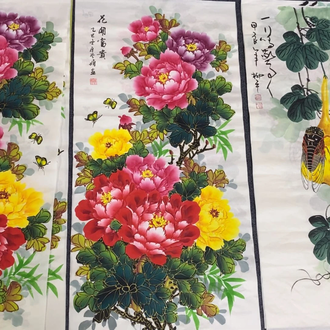 国画尺寸100✖️50三尺手绘画