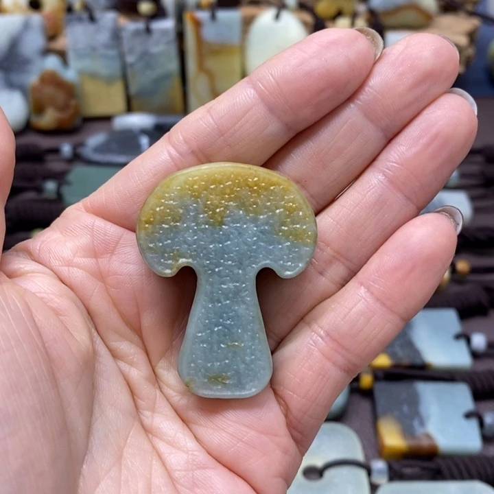 蛇纹石玉未镶嵌颈饰