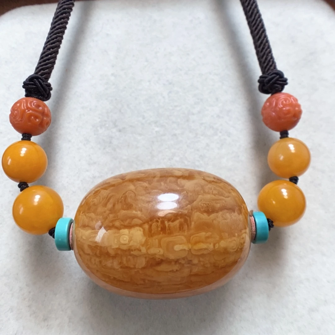 蜜蜡颈饰未镶嵌蜜蜡