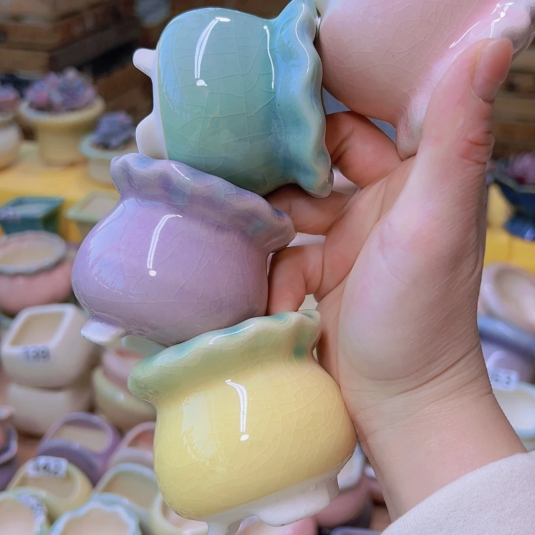 红陶陶瓷花盆当场满12包邮