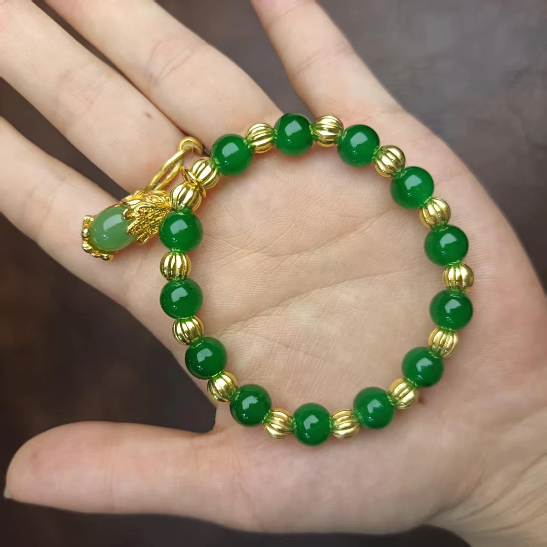 m-af051精选绿水晶吊坠手串