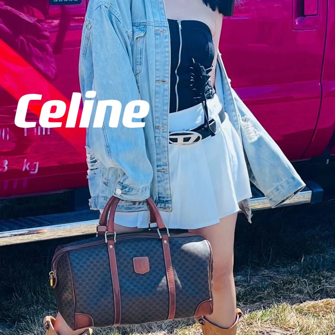 修复品8613708/Celine /思琳老花行李包40 配皮换新