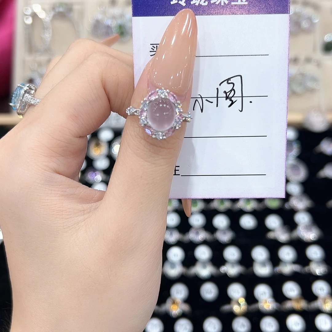 小***心银S925镶嵌戒指黄晶