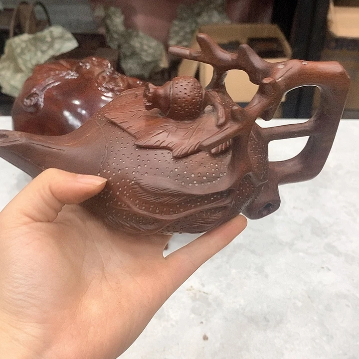 ****️蜗牛壶红木工艺品一把