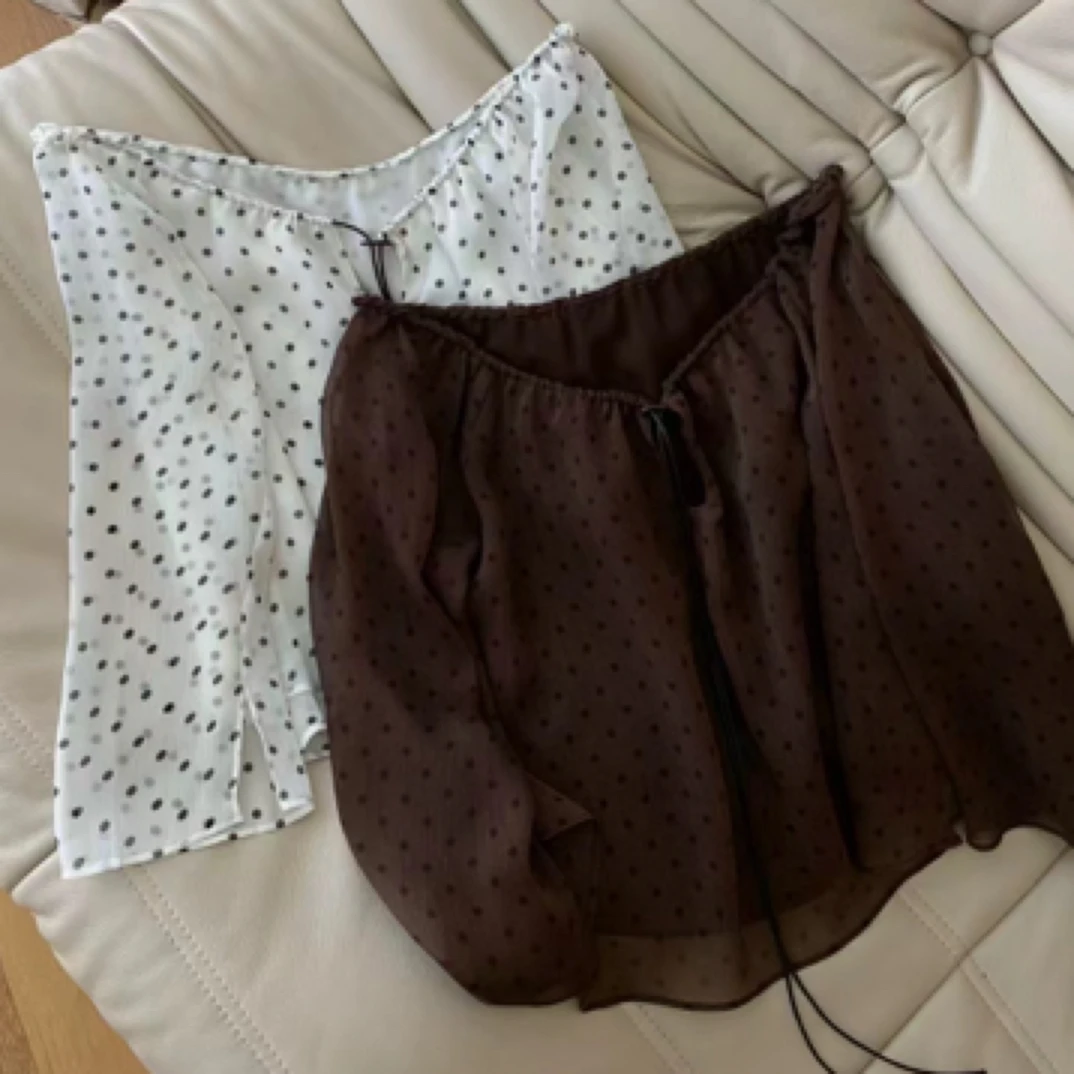 JiuMi度假款两穿波点中袖上衣