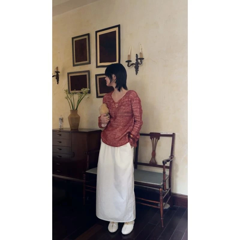 超高品微肌理全松紧半裙 J24B389 J24B402