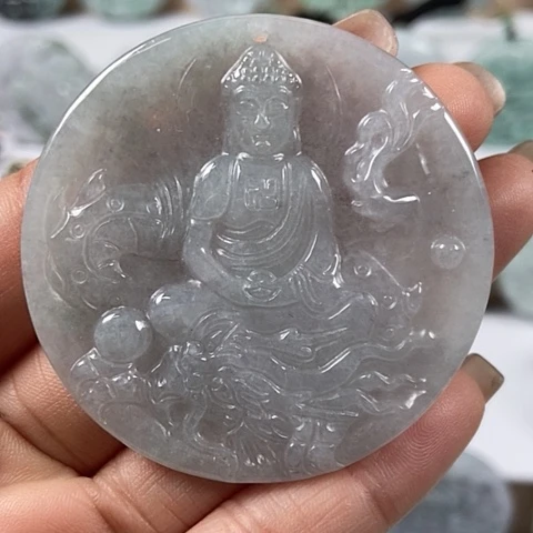 翡翠颈饰未镶嵌玉龙大日如来福利