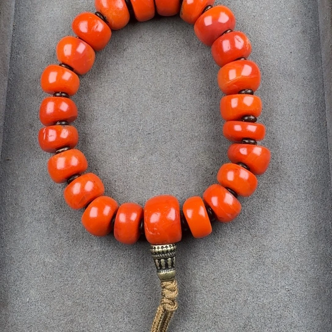 给***烟琉璃非金属单圈手串