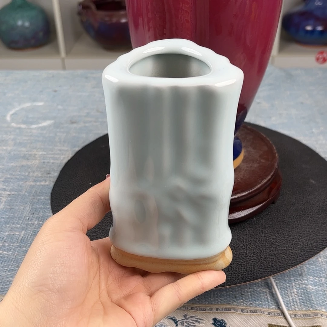 瓷片笔筒摆件精品
