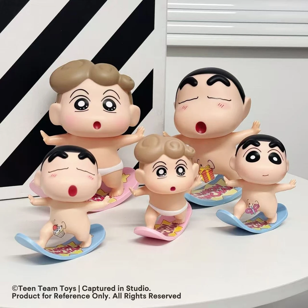 潮玩GK小新系列 裸奔冲浪小新莓烦恼手办桌搭摆件装饰品10cm