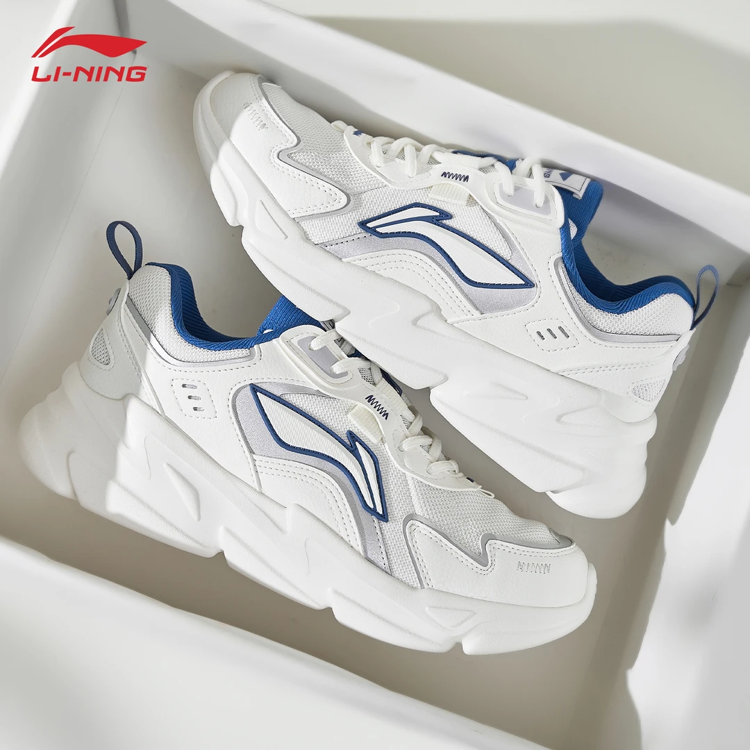 李宁云海男运动鞋透气网面冬季2025新款潮流百搭轻弹休闲鞋老爹鞋