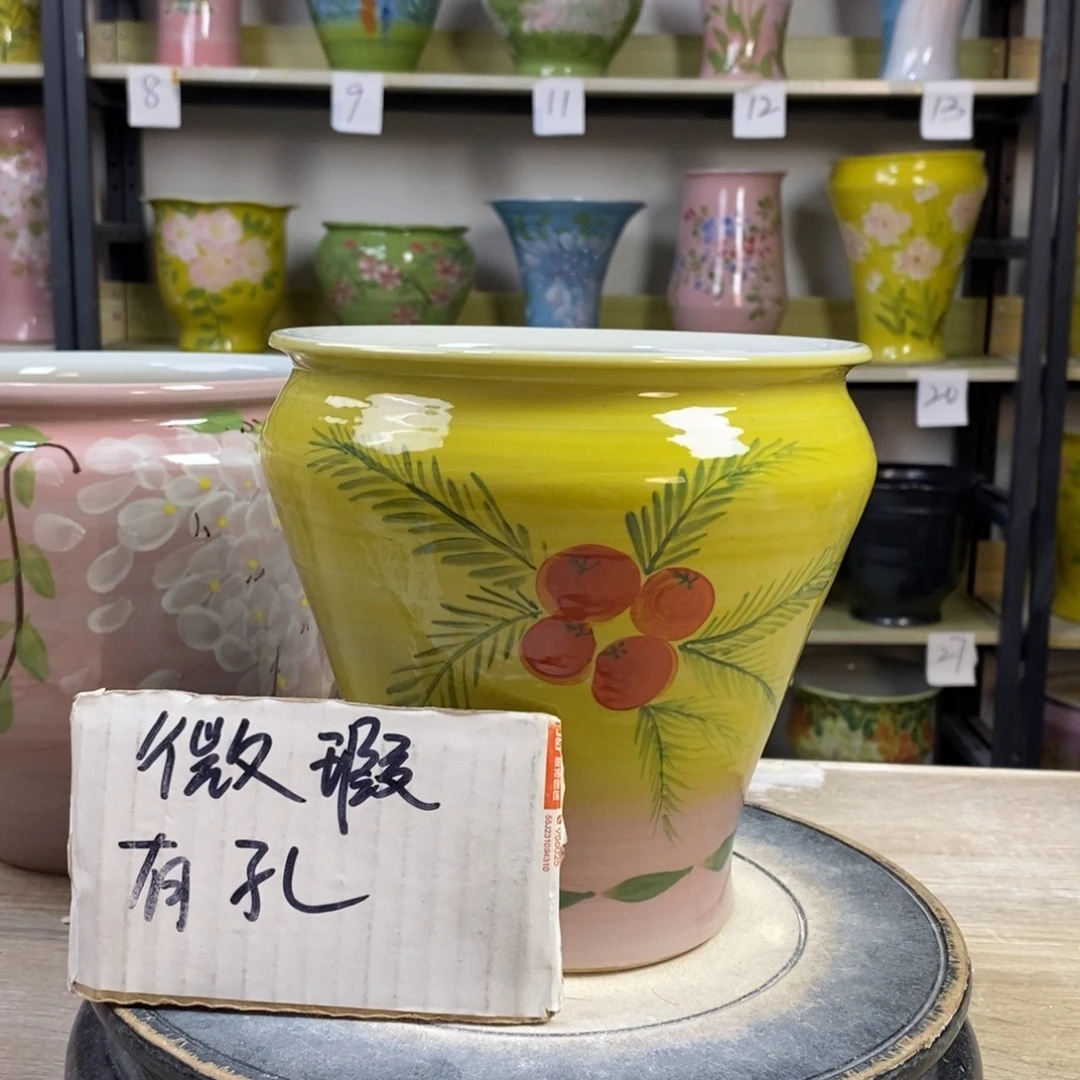 景德镇手工手绘陶瓷花盆