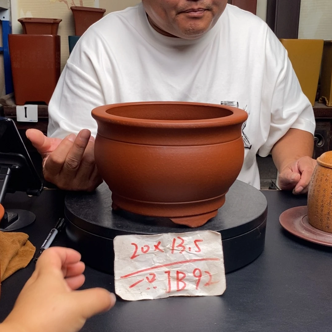 紫砂花盆货号一只JB92