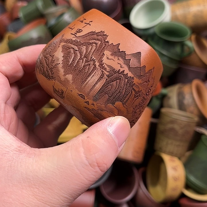 紫砂茶杯全手工紫砂主人杯