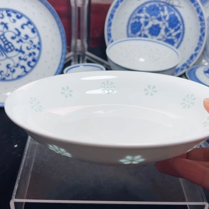 碗8寸雕刻雪花盘子