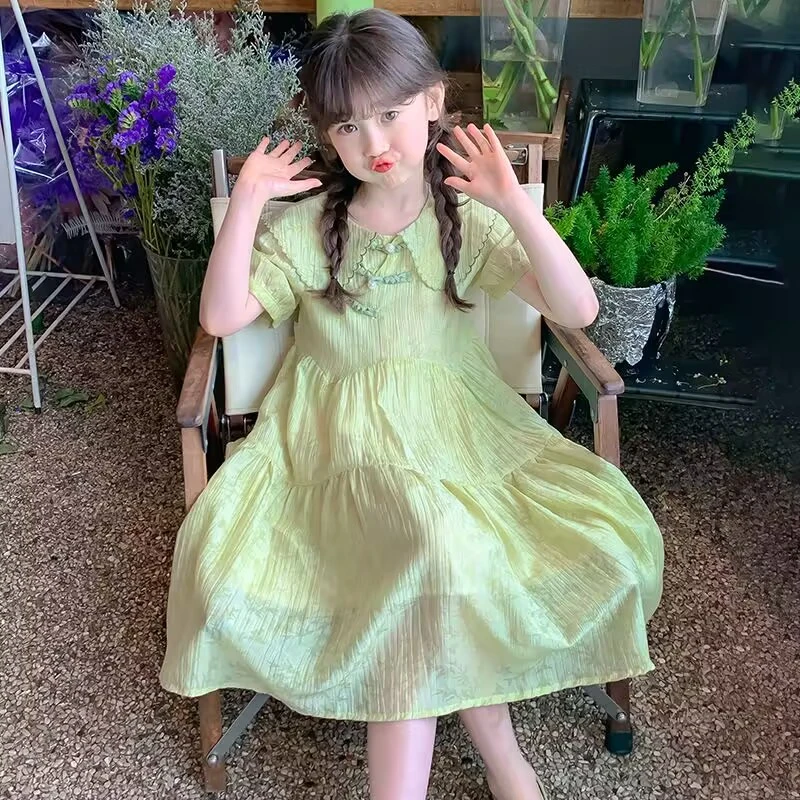 （现货）女童连衣裙2025新款洋气儿童夏装国风中式裙子女孩公主裙