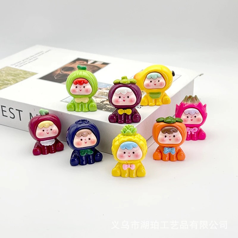 四代水果崽崽diy饰品树脂配件卡通装饰挂件桌面高级感立体